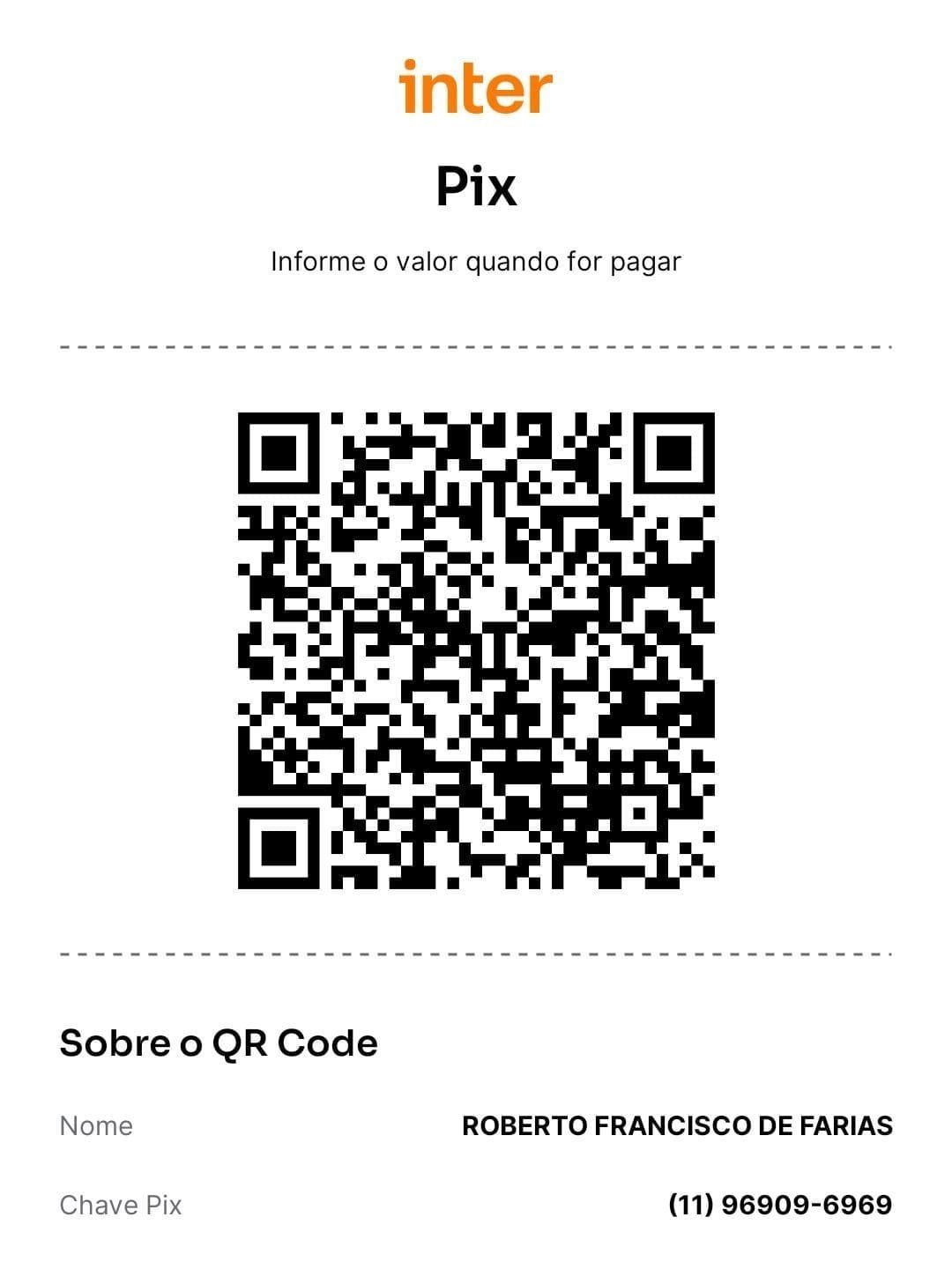 QR Code PIX Roberto de Farias